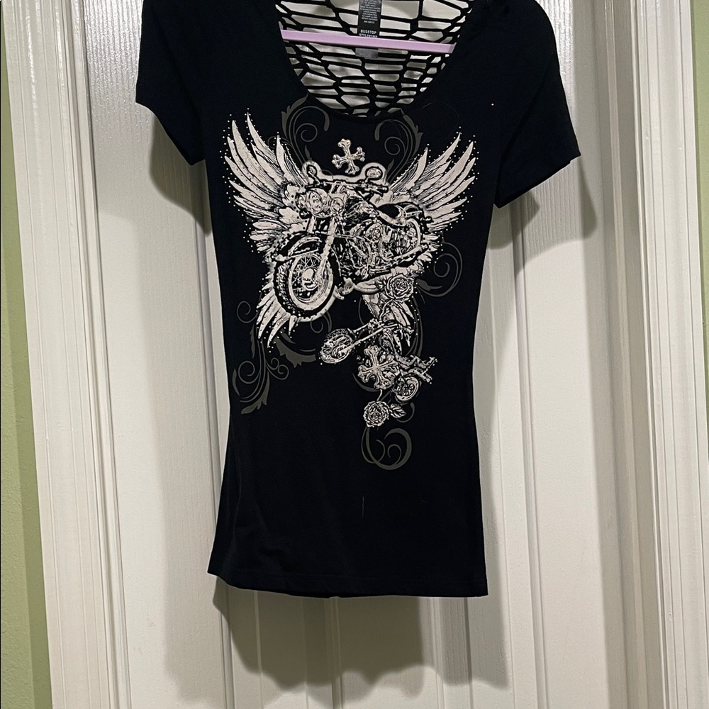 Black Graphic Women's Top